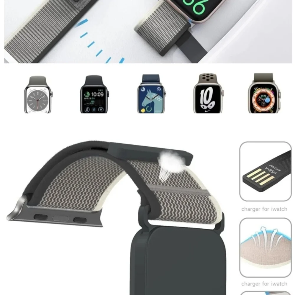 2 in 1 Watch Charger Nylon Band
